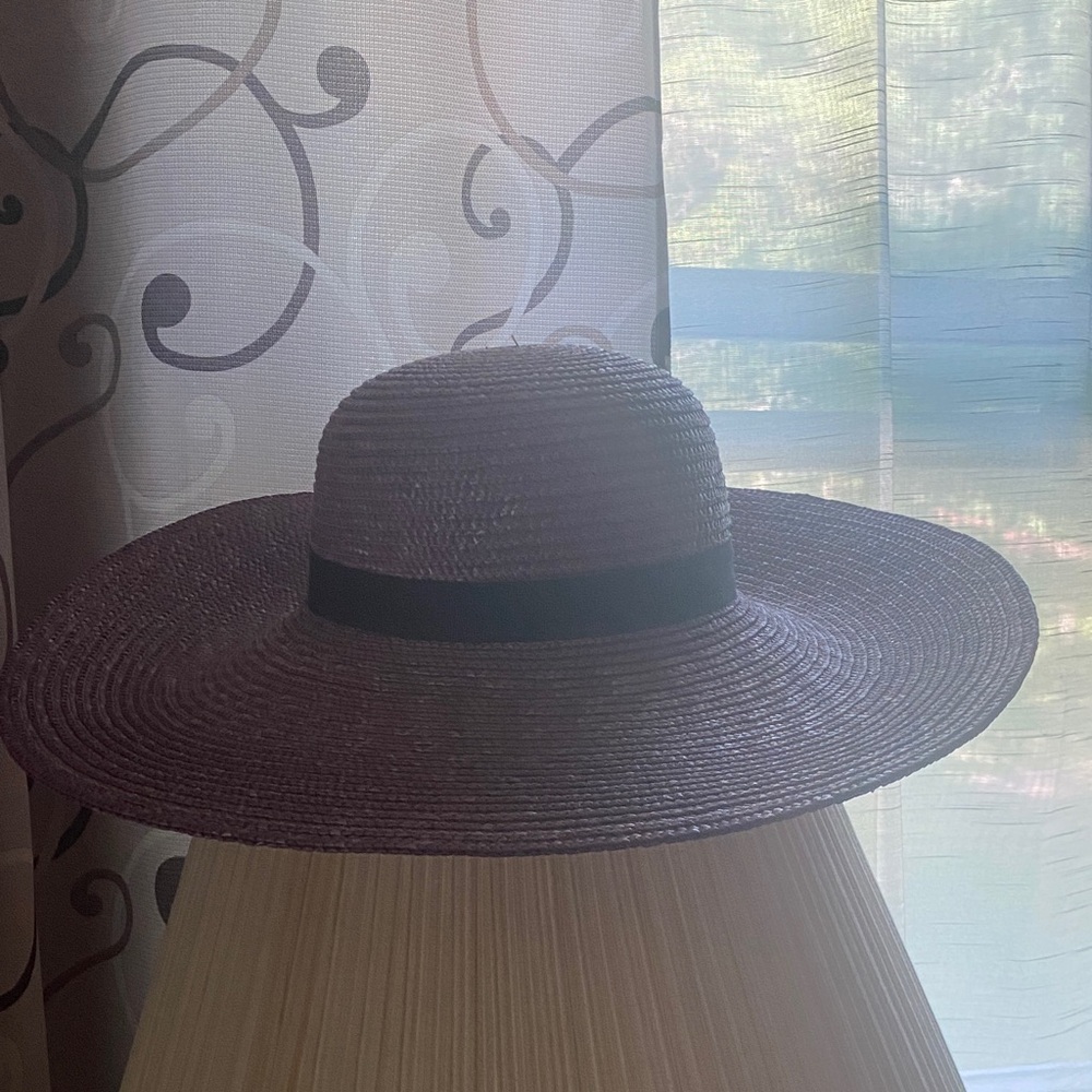 Chic Lavender Wide-Brim Hat beautiful beach had made real 100%straw
